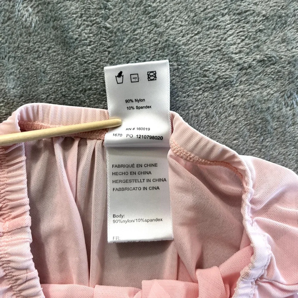 Theatricals Girls Pink Ballet Skirt Bow Dance Class Size M RN 160019